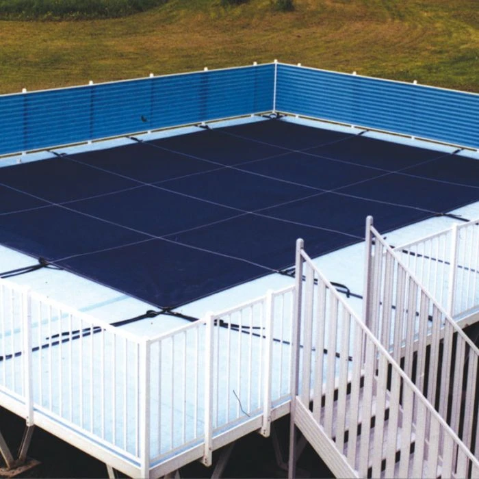 Doheny's 15 Year Mesh On-Ground Safety Cover For 12x24 Ft Rectangular Pool, Blue 2 Doheny's 15 Year Mesh On-Ground Safety Cover For 12x24 Ft Rectangular Pool, Blue - Image 2