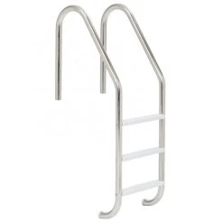 Inter-Fab 3-Tread Stainless Steel Ladder With Cycolac Tread