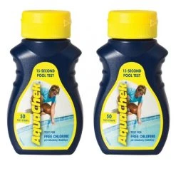 AquaChek Yellow (50) For Free Chlorine, Total Alkalinity, Cyanuric Acid (Stabilizer) & PH, 2 Pack