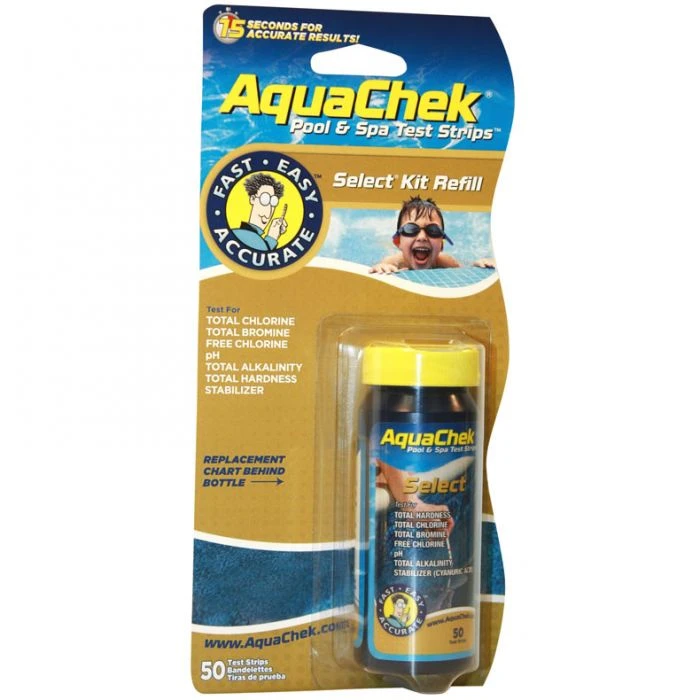 AquaChek Select Refill (50) For Free Chlorine, Total Chlorine, Total Bromine, Total Alkalinity, Total Hardness, Cyanuric Acid (Stabilizer) & PH, 1 Pack 1 AquaChek Select Refill (50) For Free Chlorine, Total Chlorine, Total Bromine, Total Alkalinity, Total Hardness, Cyanuric Acid (Stabilizer) & PH, 1 Pack