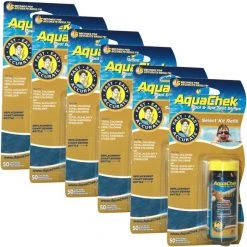 AquaChek Select Refill (50) For Free Chlorine, Total Chlorine, Total Bromine, Total Alkalinity, Total Hardness, Cyanuric Acid (Stabilizer) & PH, 6 Pack