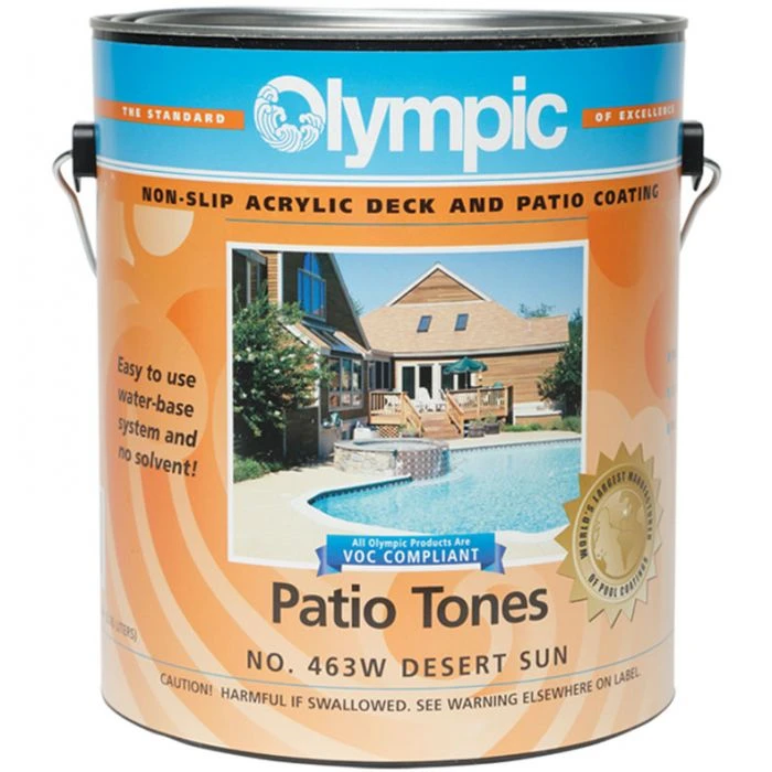 Olympic Patio Tones Deck Coating 1 Gallon, Desert Sun 1 Olympic Patio Tones Deck Coating 1 Gallon, Desert Sun