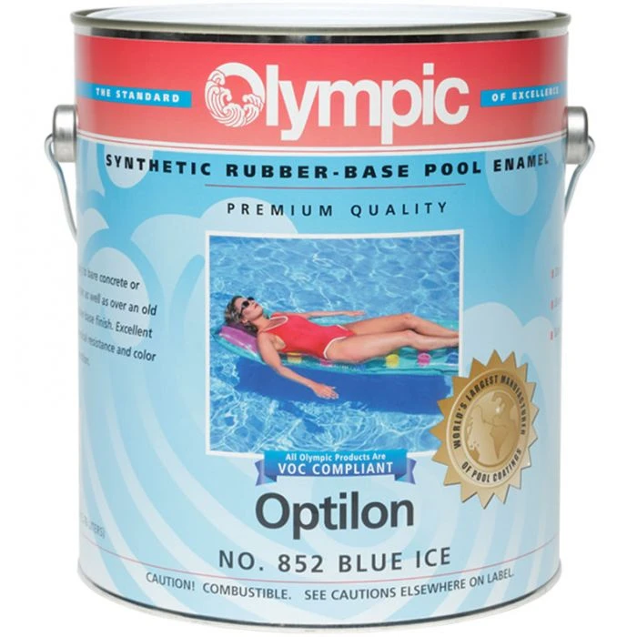 Olympic Optilon Synthetic Rubber Base Paint 1 Gallon, Blue Ice 1 Olympic Optilon Synthetic Rubber Base Paint 1 Gallon, Blue Ice