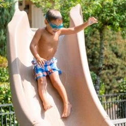 SR Smith Typhoon Pool Slide, Left Turn, Sandstone -Doheny Shop 4068 sand april2023b 1