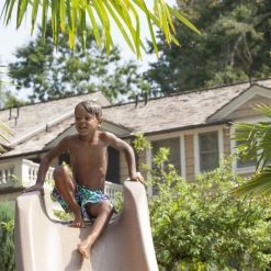 SR Smith Typhoon Pool Slide, Left Turn, Sandstone -Doheny Shop 4068 sand april2023c 1