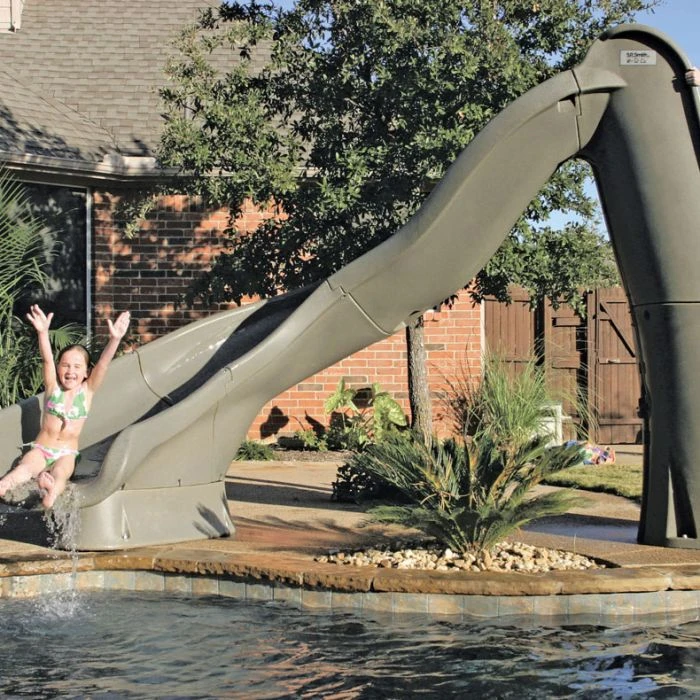 SR Smith Turbo Twister Pool Slide, Right Turn, Sandstone 2 SR Smith Turbo Twister Pool Slide, Right Turn, Sandstone - Image 2