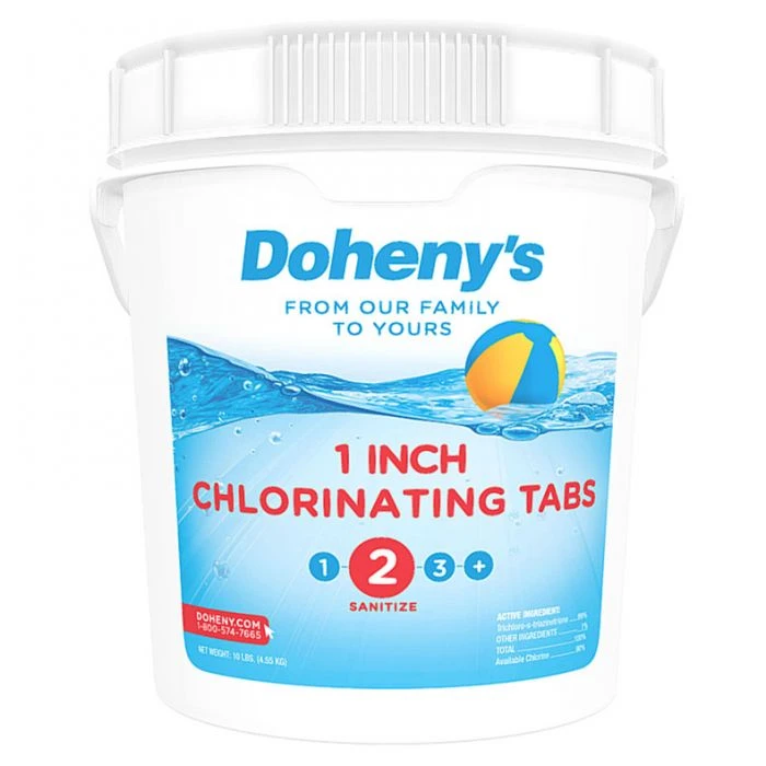 Doheny's 1in Chlorine Tabs, 10 Lb 1 Doheny's 1in Chlorine Tabs, 10 Lb