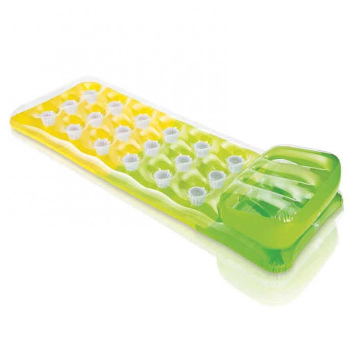 Intex 18-Pocket Fashion Lounge, Green Yellow 1 Intex 18-Pocket Fashion Lounge, Green Yellow