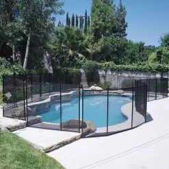 Doheny's Black Removable Pool Protection Fencing, 5x10 Ft Fence Section