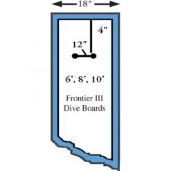 SR Smith Frontier III Diving Board, 10 Ft, Blue -Doheny Shop 7757 b sq 2