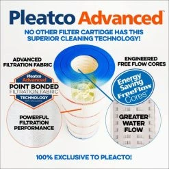 Pleatco Filtration PA100-EC Pool Filter Cartridge Replacement For Unicel: C-8610, Filbur: FC-1290, OEM Part Numbers: CX1100-RE, 1 Pack -Doheny Shop filter2 12